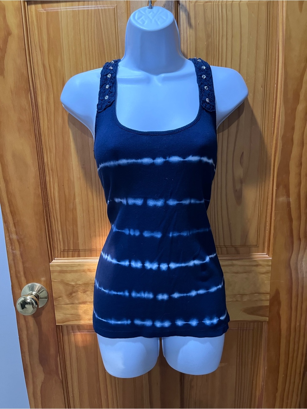 Venus Lace & Rhinestone Racerback Tank Top - Picture 8 of 13